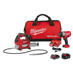 Llave de Impacto Alto Torque 1/2" Milwaukee M18 FUEL + Engrasadora Inalambrica M18 KIT
