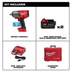 Pistola de Impacto Alto Torque 1/2" ONE KEY Milwaukee M18 FUEL KIT
