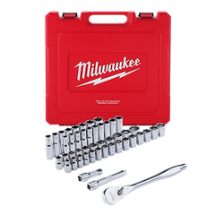 Set 47 Pcs Juego Dados Cromado 1/2" + Chicharra, Metrico y Pulgada (48-22-9010)