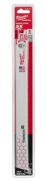 Pack 5 Hojas Sierra Sable Metal TORCH 12" de 10TPI (48-00-5714)