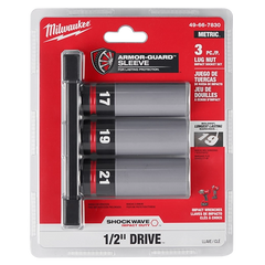 Set 3 Dados de Impacto 1/2" Metrico para Llantas de Aluminio Milwaukee Shockwave