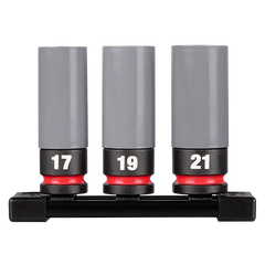 Set 3 Dados de Impacto 1/2" Metrico para Llantas de Aluminio Milwaukee Shockwave