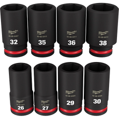 Set 8 Dados de Impacto Metrico Largo 3/4" Milwaukee Shockwave (49-66-7020)