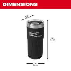 Vaso Térmico Negro 20oz PACKOUT Milwaukee