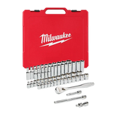 Set 56 Pcs Juego Dados Cromado 3/8" + Chicharra, Metrico y Pulgada (48-22-9008)