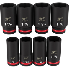 Set 8 Dados de Impacto Pulgada Largo 3/4" Milwaukee Shockwave (49-66-7018)