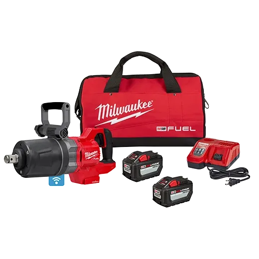Llave de Impacto Alto Torque Anvil Corto C/Mango en D 1" Milwaukee M18 FUEL KIT