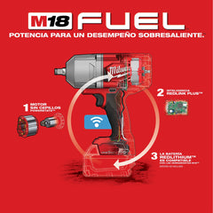 Pistola de Impacto Alto Torque 1/2" ONE KEY Milwaukee M18 FUEL (Solo Equipo)