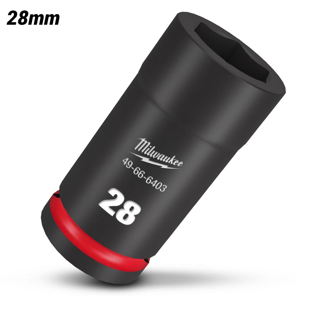 Dado de Impacto Largo SHOCKWAVE 3/4" de 28mm, 6 Puntas Milwaukee