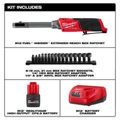 Llave Chicharra Larga Inalambrica Milwaukee INSIDER KIT