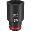 Dado de Impacto Largo SHOCKWAVE 1/2" de 34mm, 6 Puntas Milwaukee