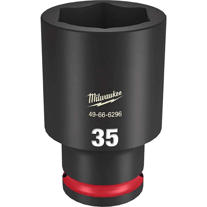 Dado de Impacto Largo SHOCKWAVE 1/2" de 35mm, 6 Puntas Milwaukee