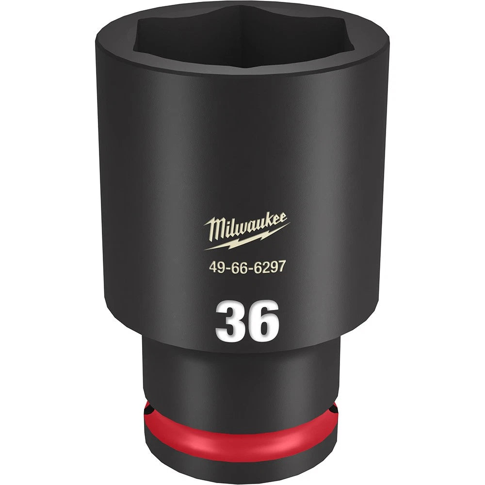 Dado de Impacto Largo SHOCKWAVE 1/2" de 36mm, 6 Puntas Milwaukee