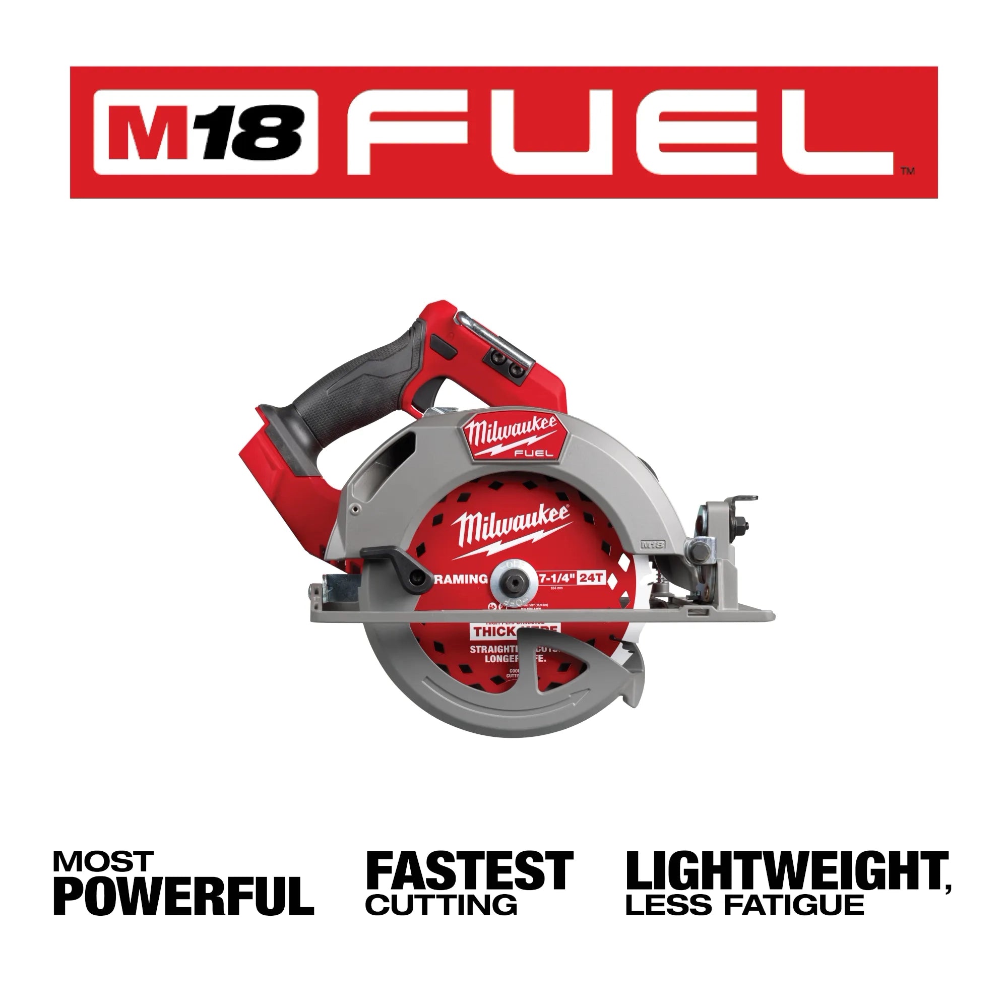 Sierra Circular 7-1/4" Inalambrica Milwaukee M18 FUEL (Solo Herramienta)