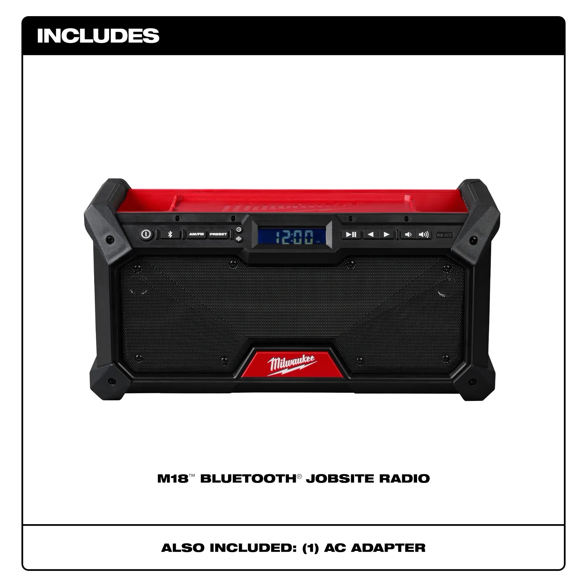 Parlante Bluetooth Jobsite Inalambrico Milwaukee M18 (Solo Equipo)