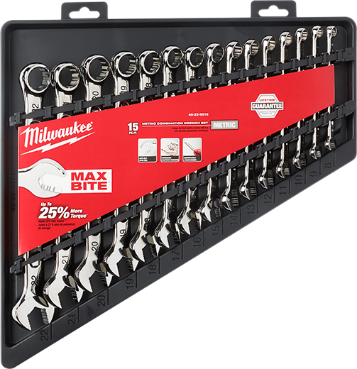 LLAVES COMBINADAS 15 PIEZAS METRICAS MILWAUKEE - 48-22-9515