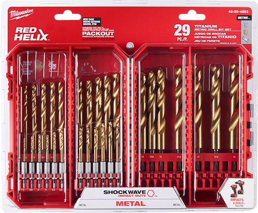 JUEGO DE BROCAS PARA METAL MILWAUKEE 29 PIEZAS - 48-89-4862