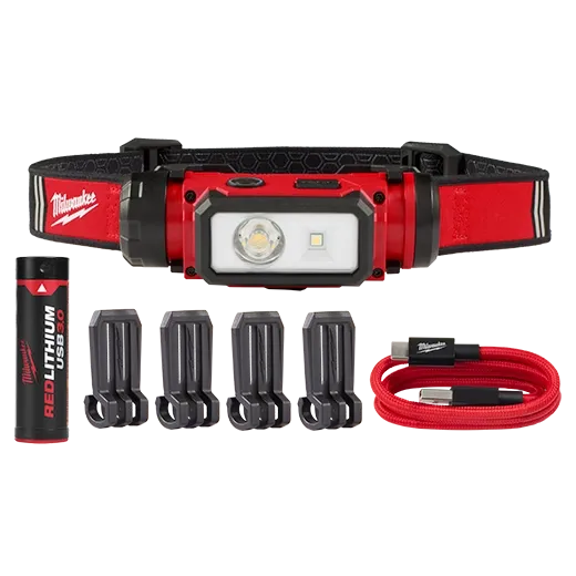 Linterna de Casco 550L IP54 Inalambrica Carga USB Milwaukee KIT