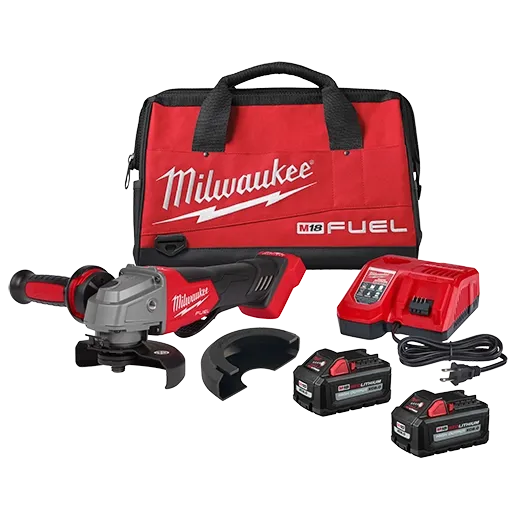 Esmeril 4-1/2" Gatillo Seguridad + Frenado Rapido Inalambrico Milwaukee M18 FUEL KIT