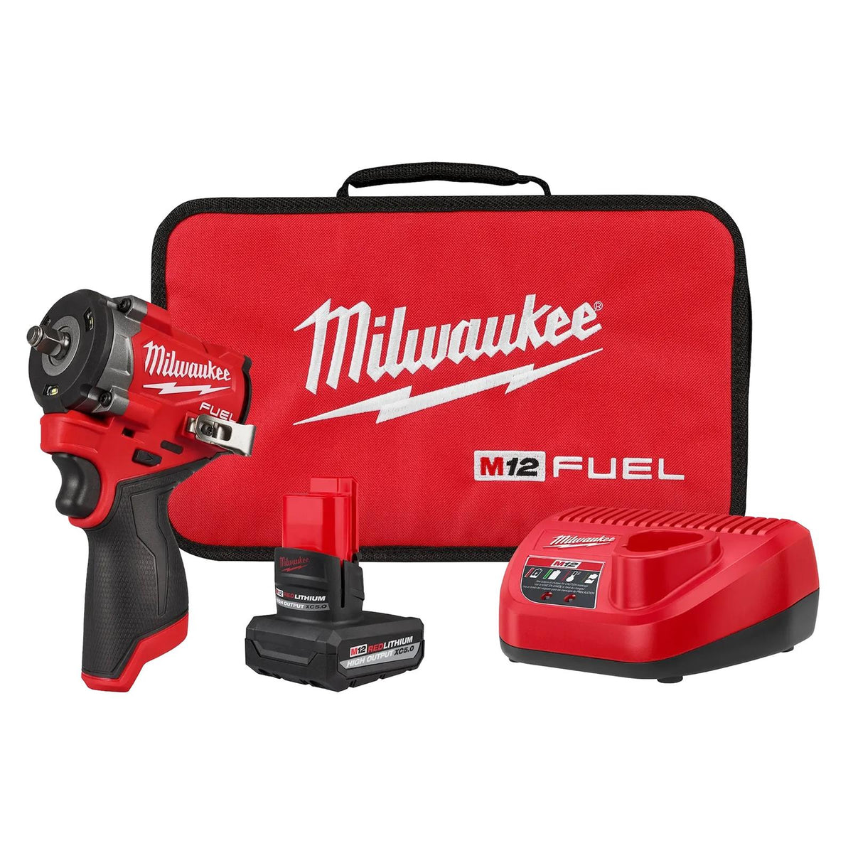 KIT Llave de impacto Corta 3/8" M12 Milwaukee (1 Batería)