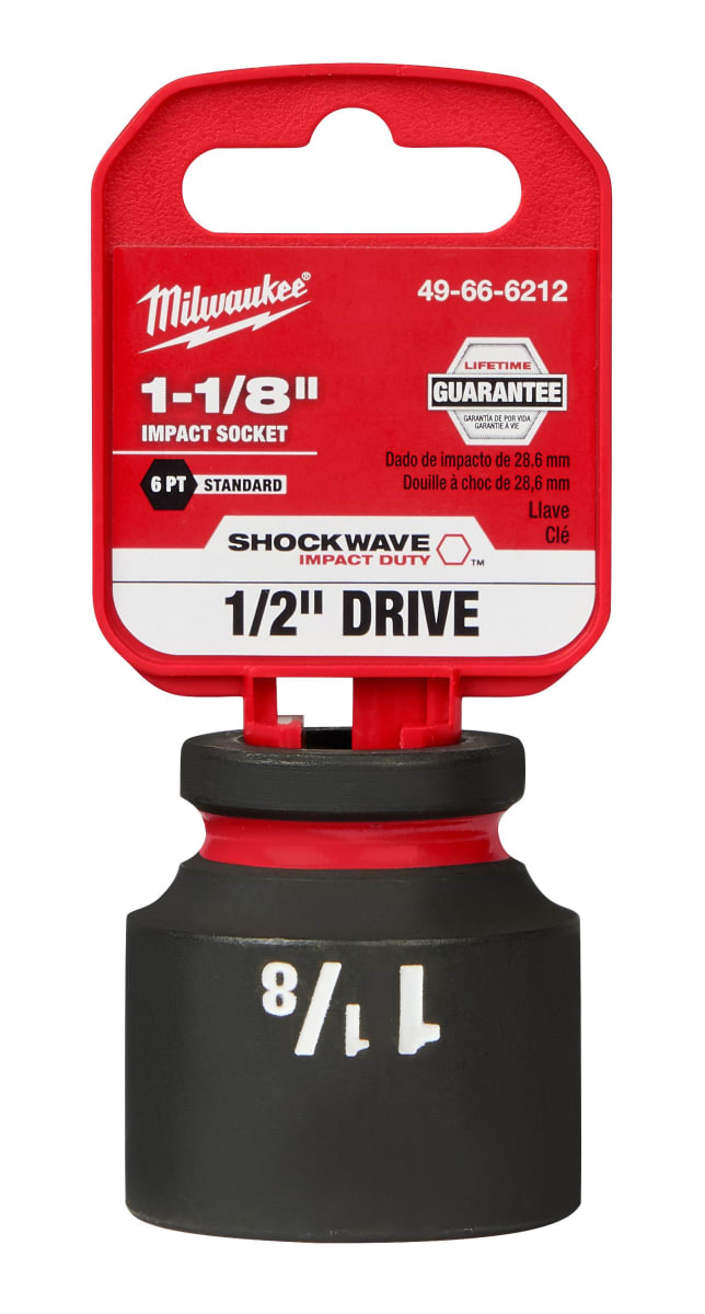 Dado de Impacto SHOCKWAVE 1/2" de 1-1/8", 6 Puntas Milwaukee