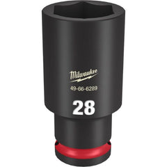 Dado de Impacto Largo SHOCKWAVE 1/2" de 28mm, 6 Puntas Milwaukee