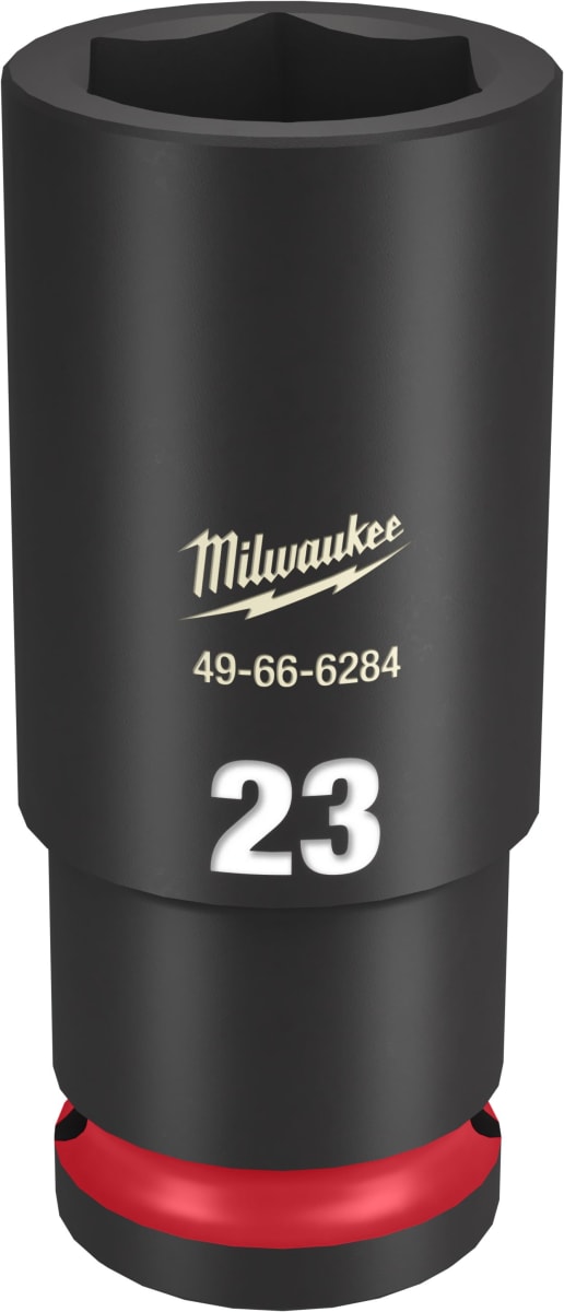 Dado de Impacto Largo SHOCKWAVE 1/2" de 23mm, 6 Puntas Milwaukee