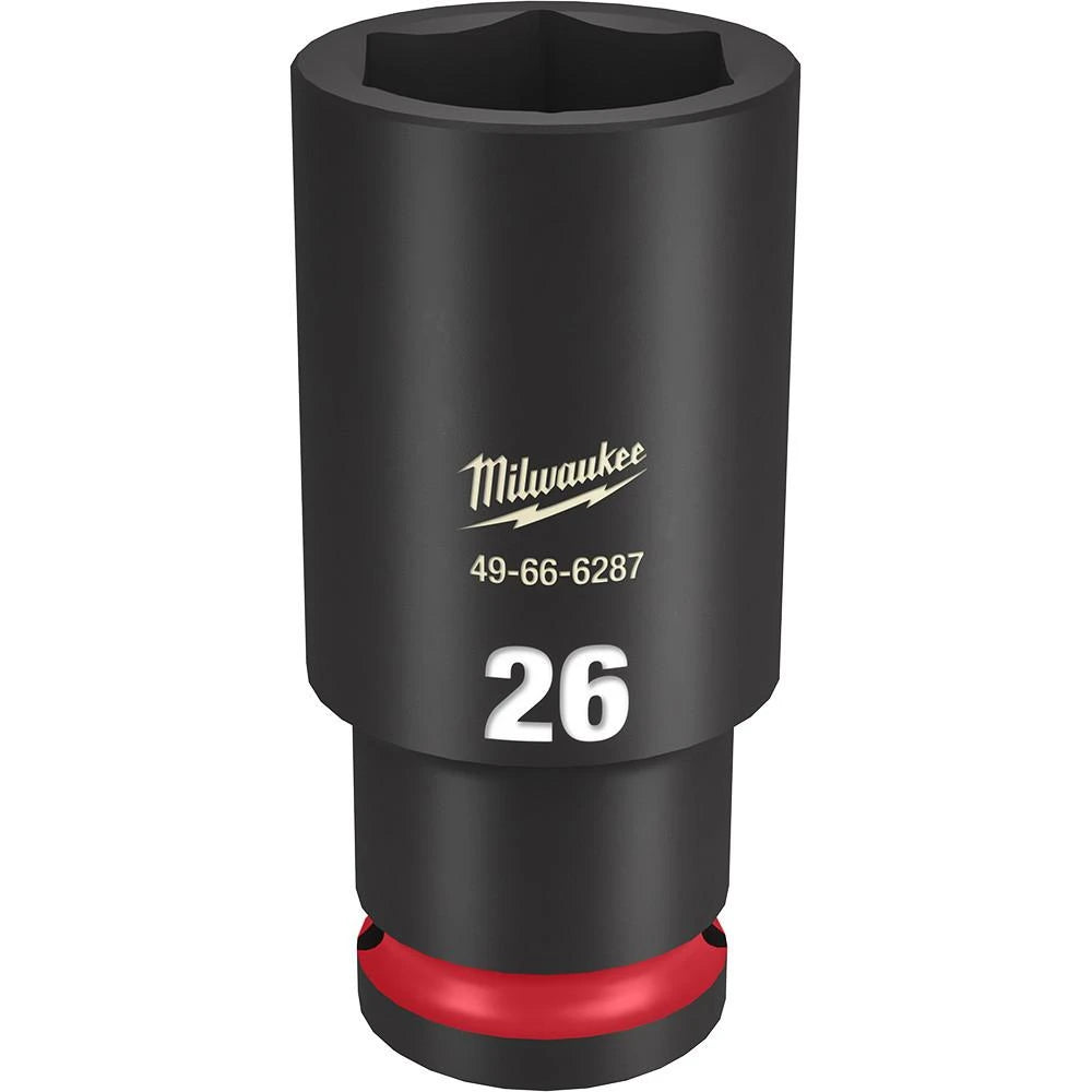 Dado de Impacto Largo SHOCKWAVE 1/2" de 26mm, 6 Puntas Milwaukee