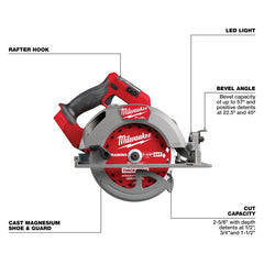 Sierra Circular 7-1/4" Inalambrica Milwaukee M18 FUEL (Solo Herramienta)